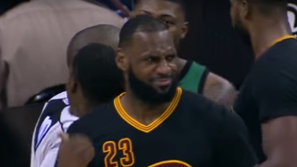 LeBron's Face When Confronted By Smart Is Great