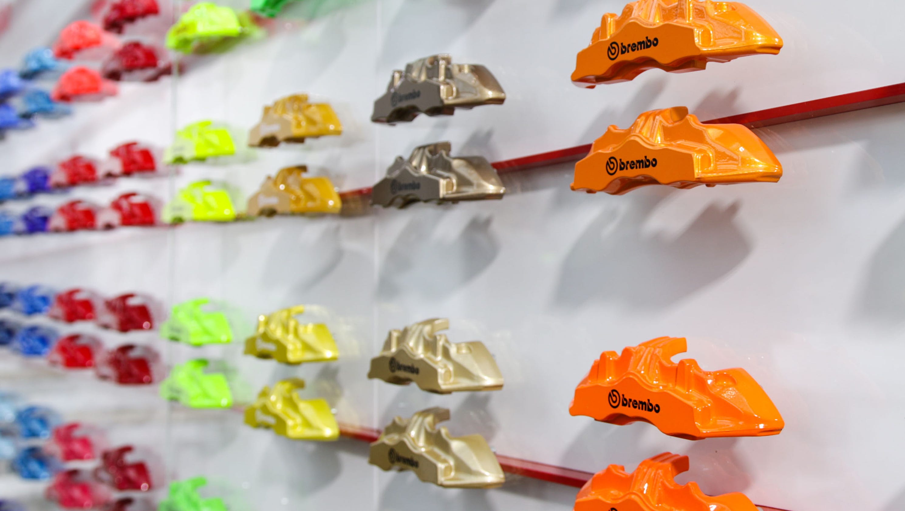 Brembo brake calipers come in 100 colors