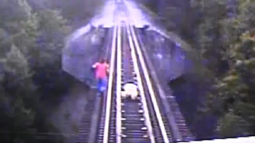 2 Women Narrowly Escape Death On Railroad Tracks