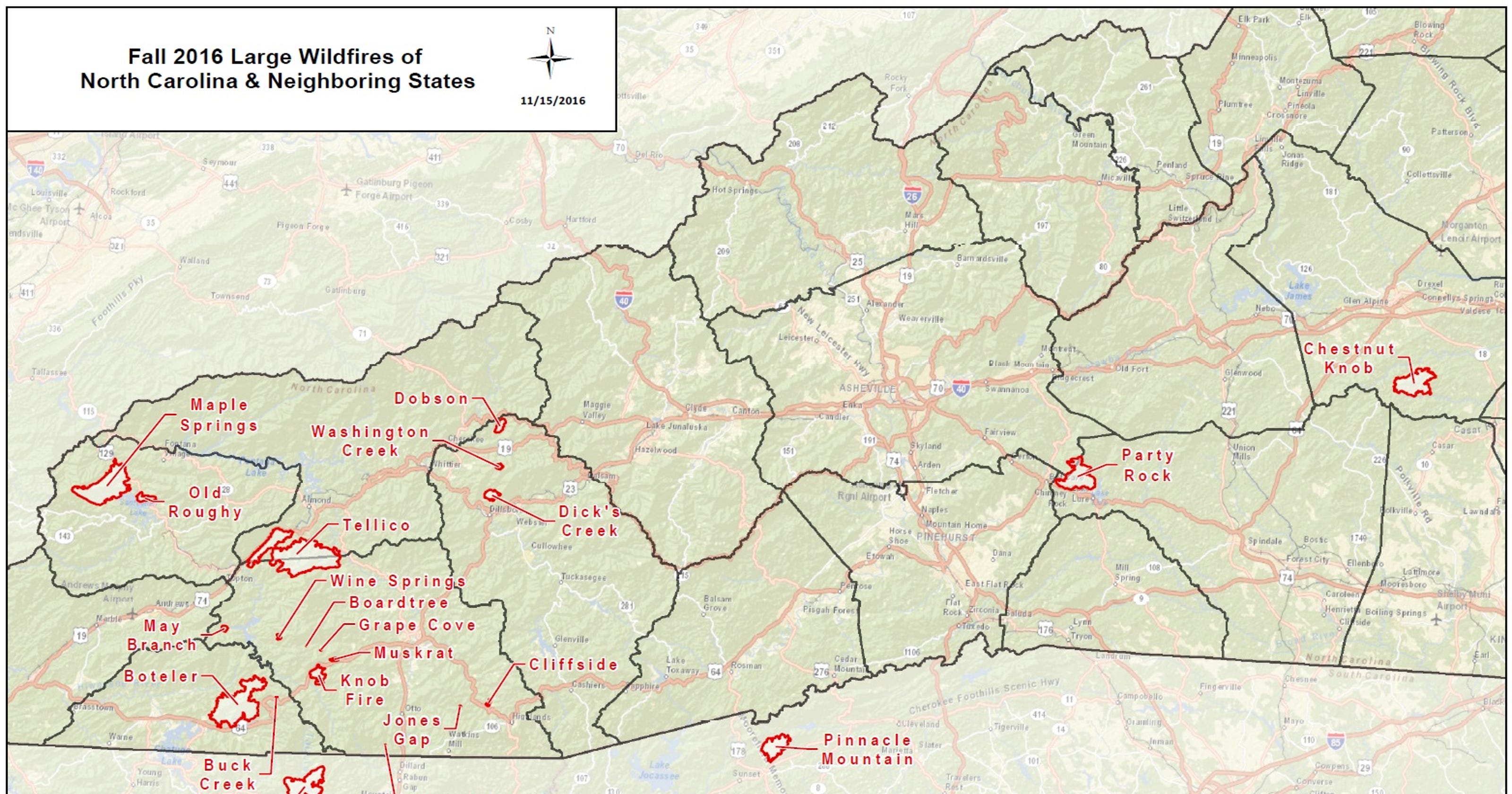 Thursday WNC wildfire update 50,000+ acres affected