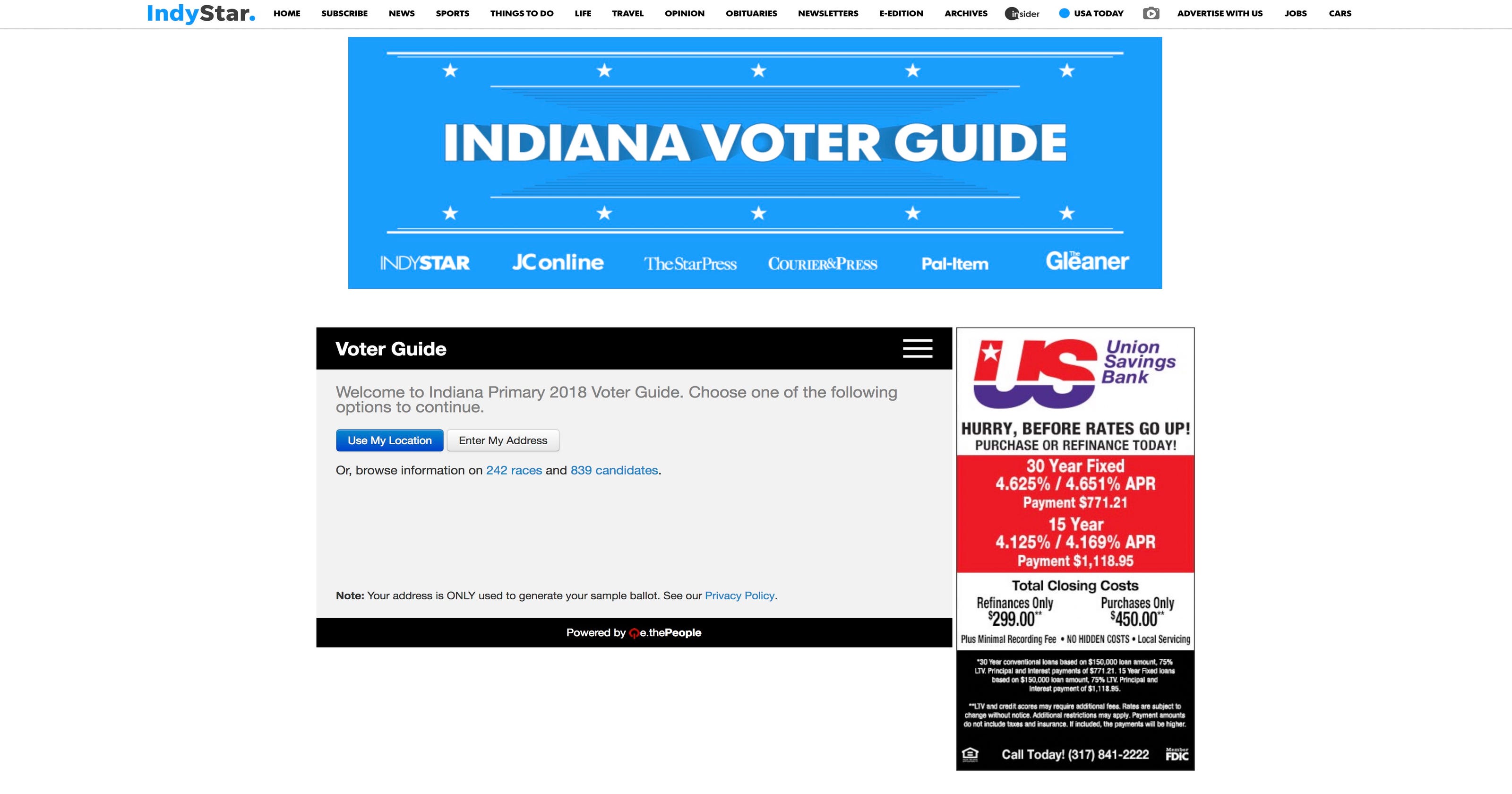Indiana Election 2018 ballot Find races, compare candidates