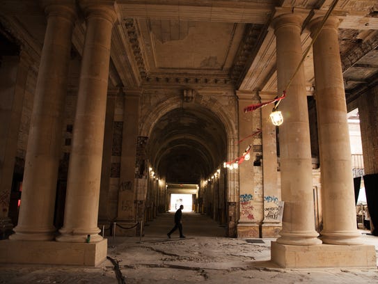 A view of the interior of Michigan Central Station in Detroit is seen on Wednesday September 13, 2017, during Crain's Detroit Homecoming IV event.