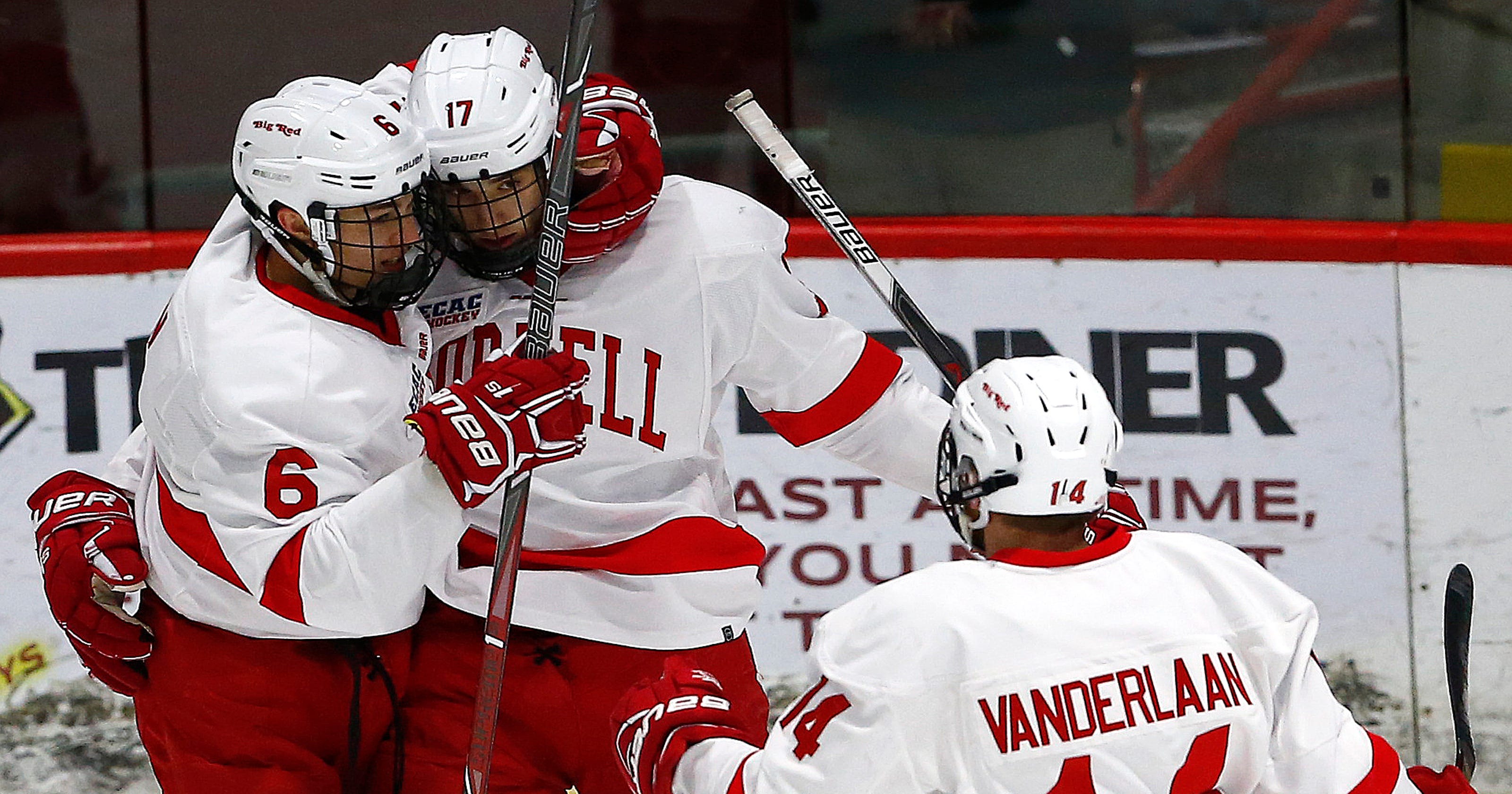 College hockey rankings Cornell men's hockey team rises to No. 1