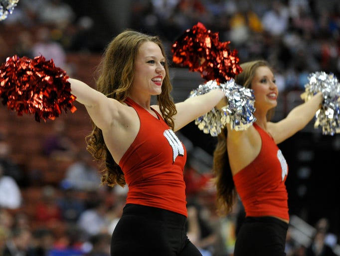 NCAA basketball cheerleaders around the country