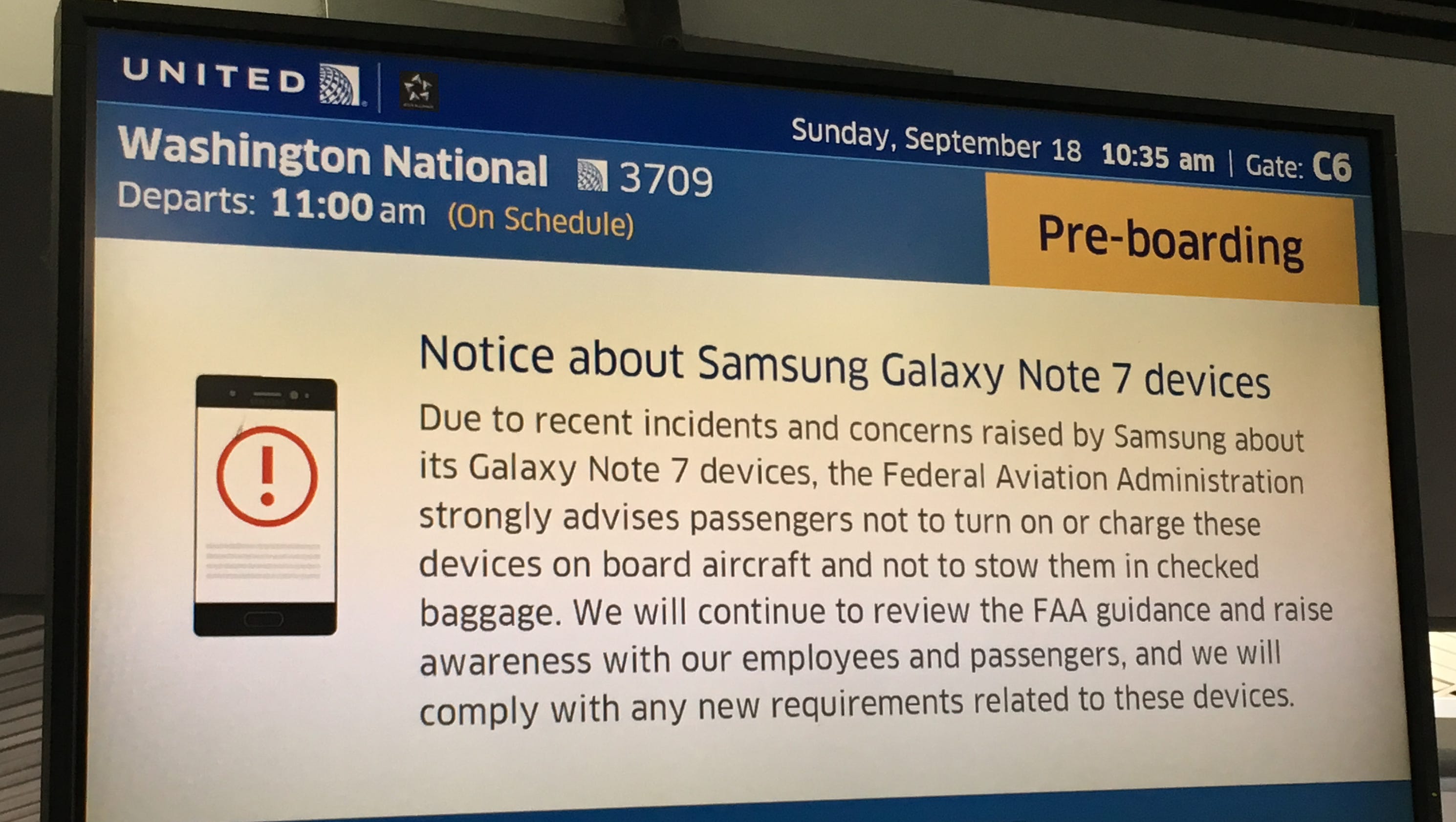Samsung Galaxy Note 7 Banned On All U S Flights Due To Fire Hazard