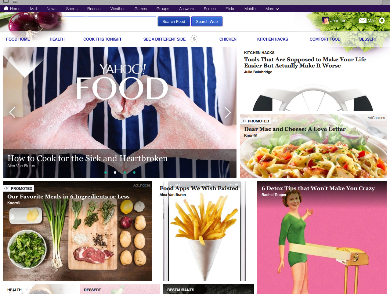 Yahoo Doubles Down With New Tech, Food Sites