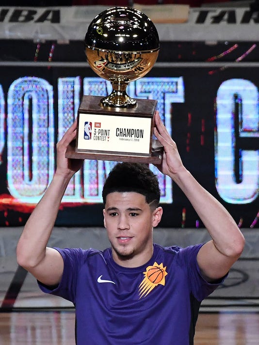Devin Booker wins ThreePoint Contest with recordbreaking performance