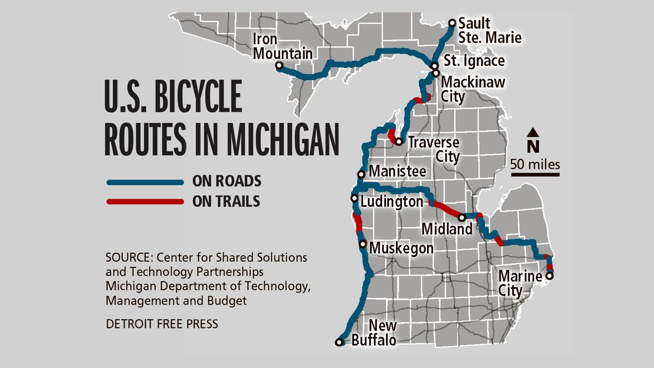 New Michigan bike route on U.S.2