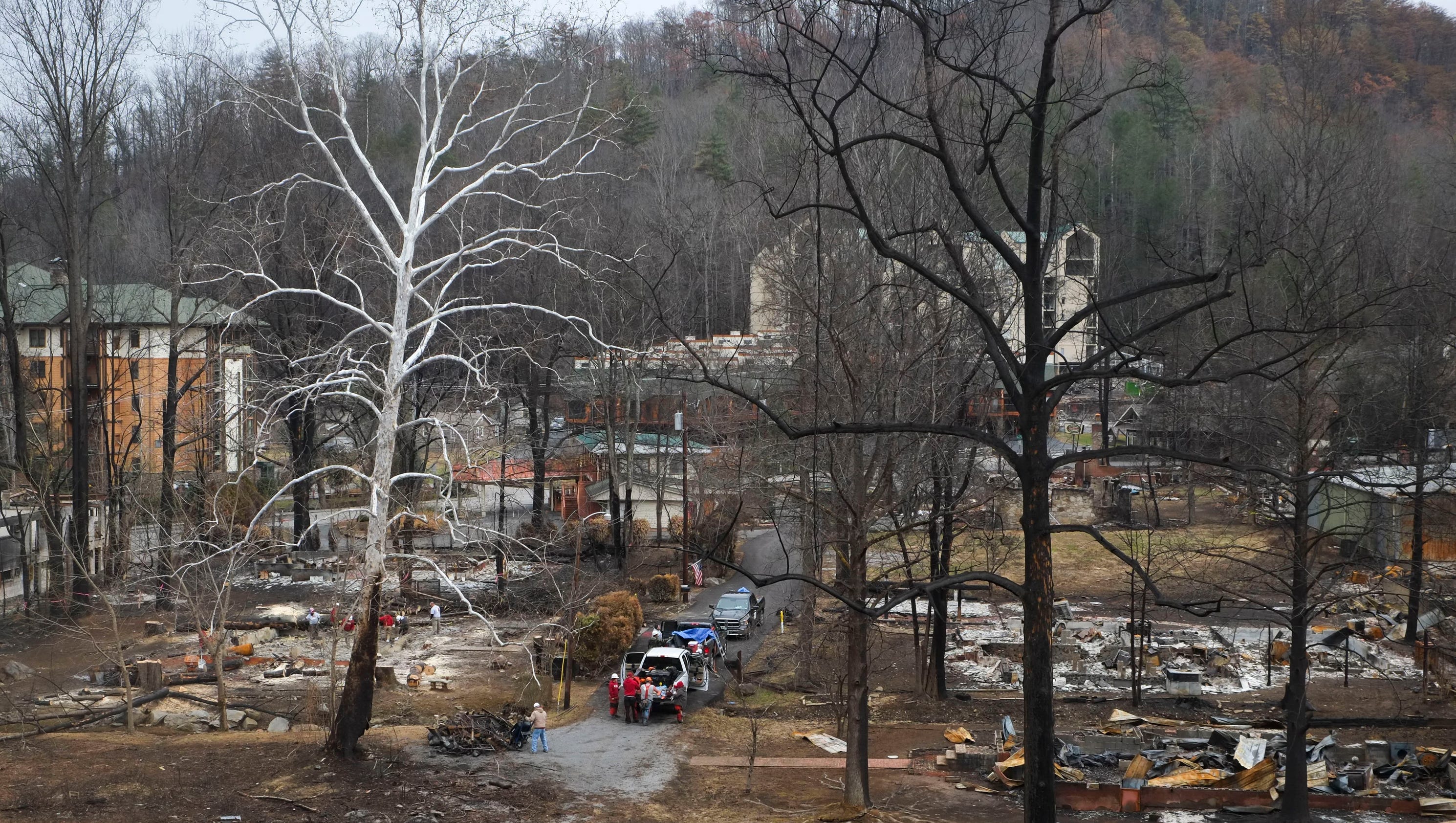 A month after historic fire, Gatlinburg rebuilds