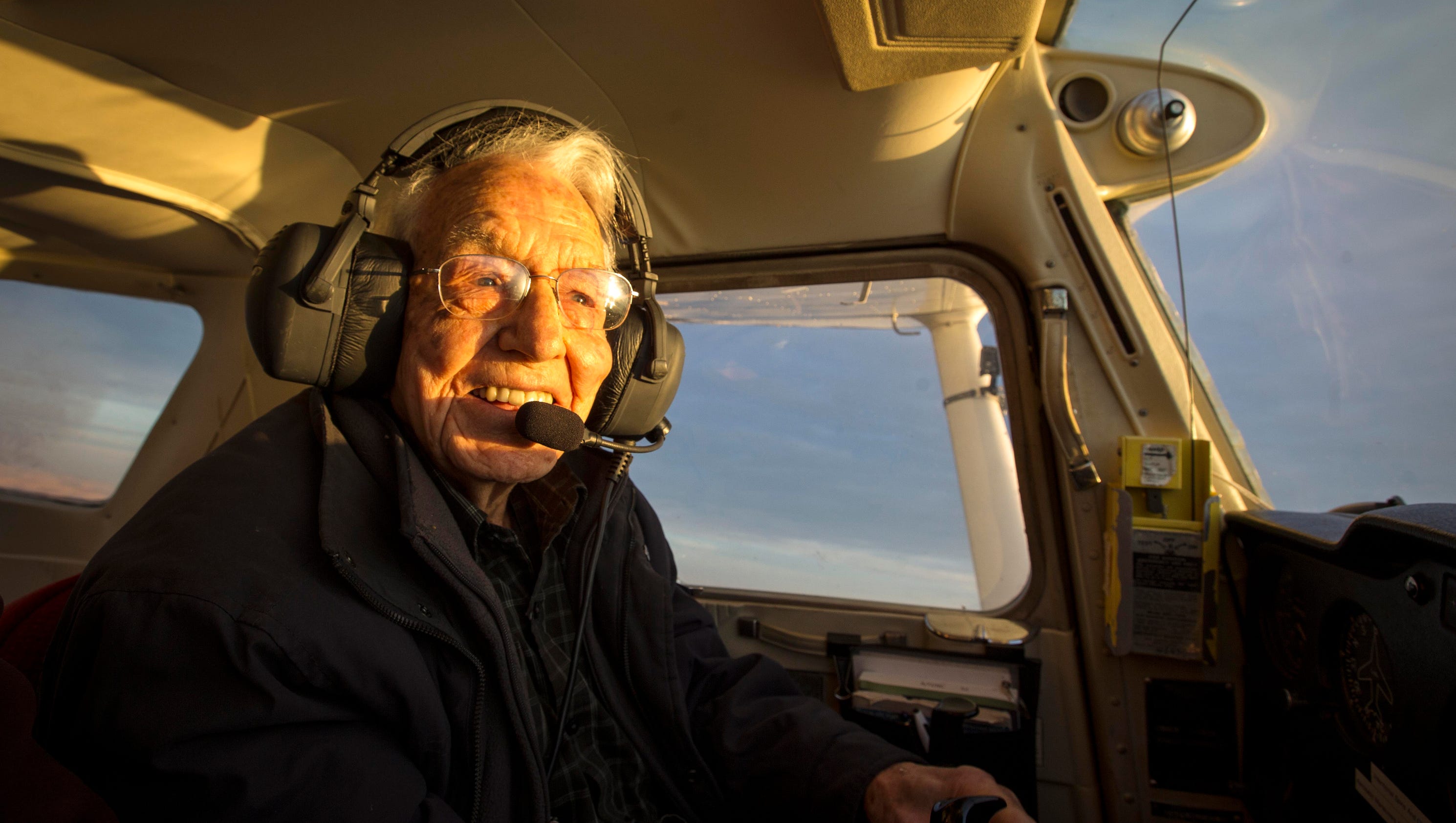 World's oldest pilot takes flight on his 99th birthday