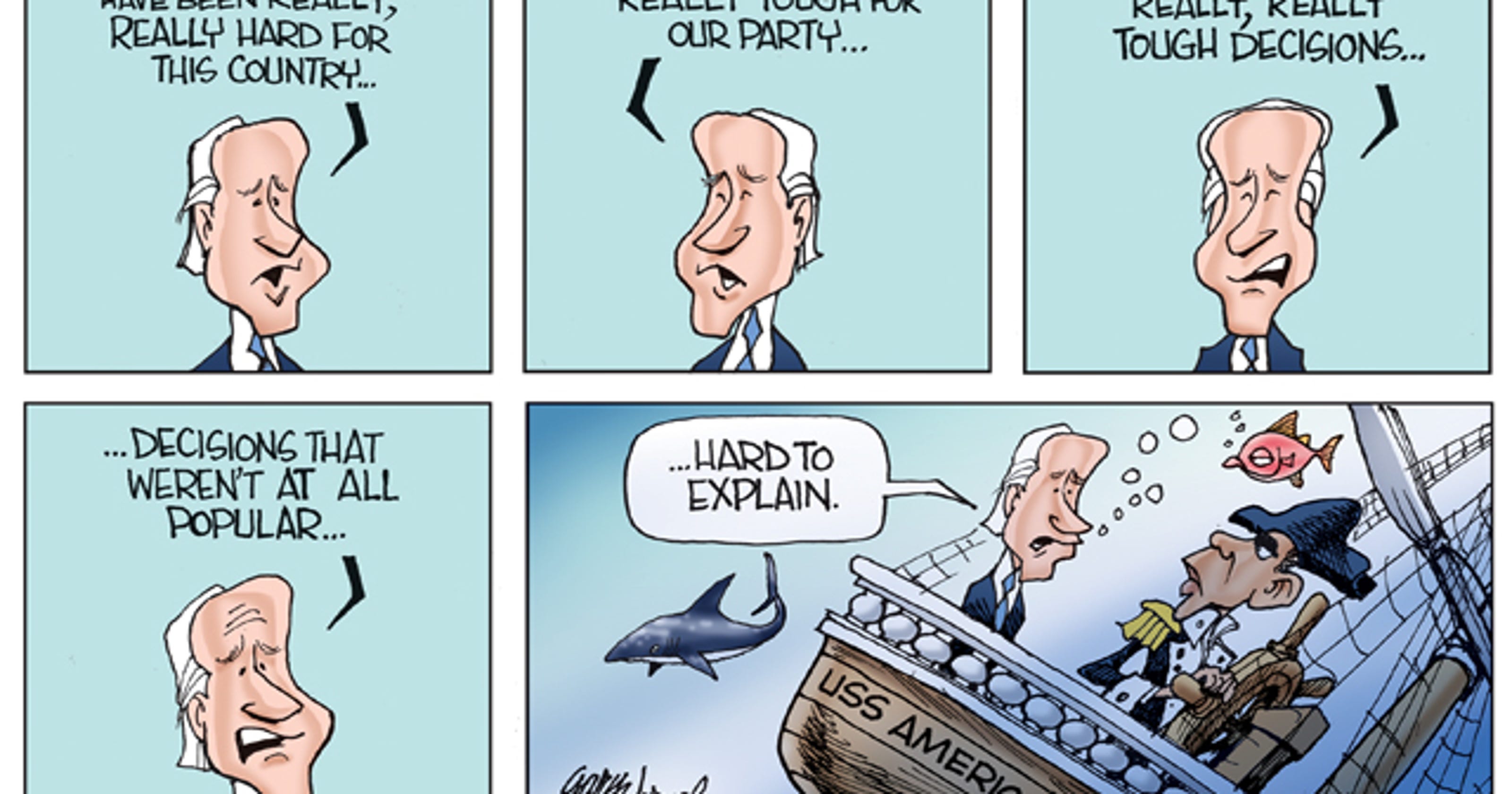Cartoonist Gary Varvel Joe Biden's tough decisions
