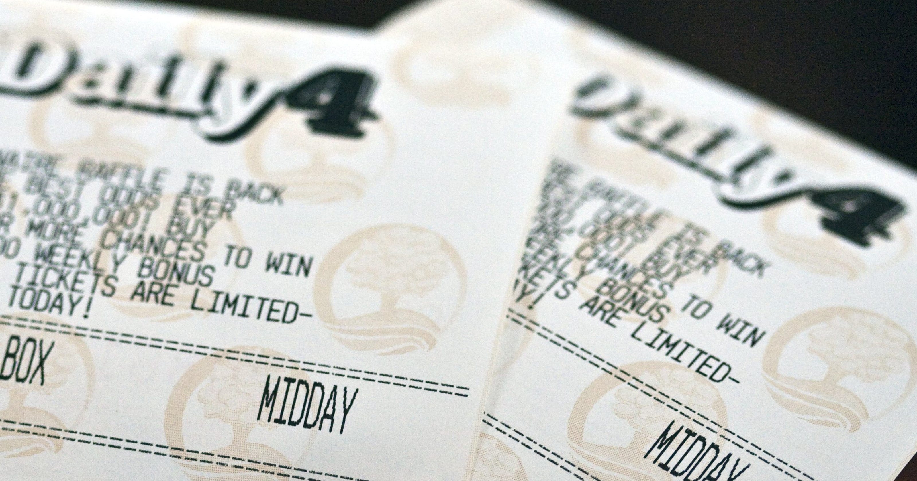Michigan lottery tickets with 4 zeroes are worth $5 000