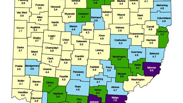 Most Ohio Counties See Improved Unemployment Rates   B9315259526Z.1 20141125202816 000 GPI987F21.1 0 