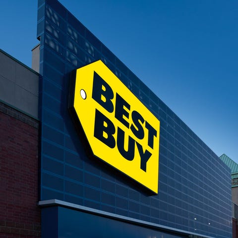 The front of a Best Buy store.