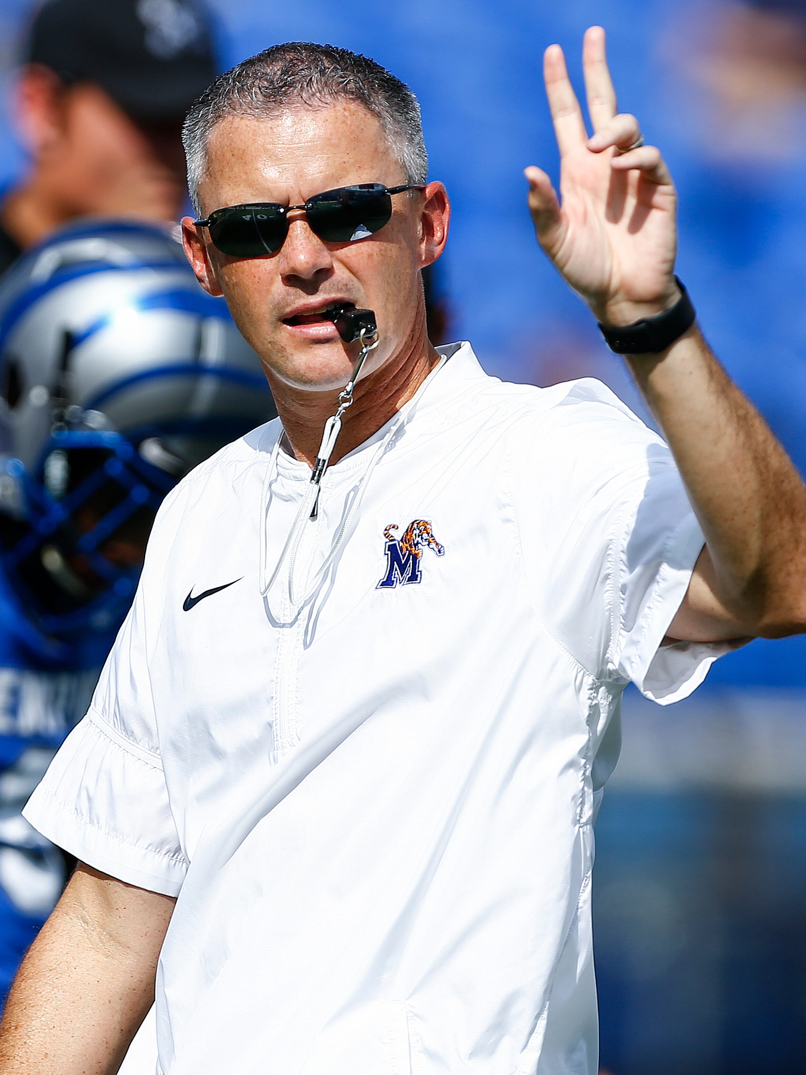 Memphis Tigers Football Coach Mike Norvell Holds Team Meeting To ...