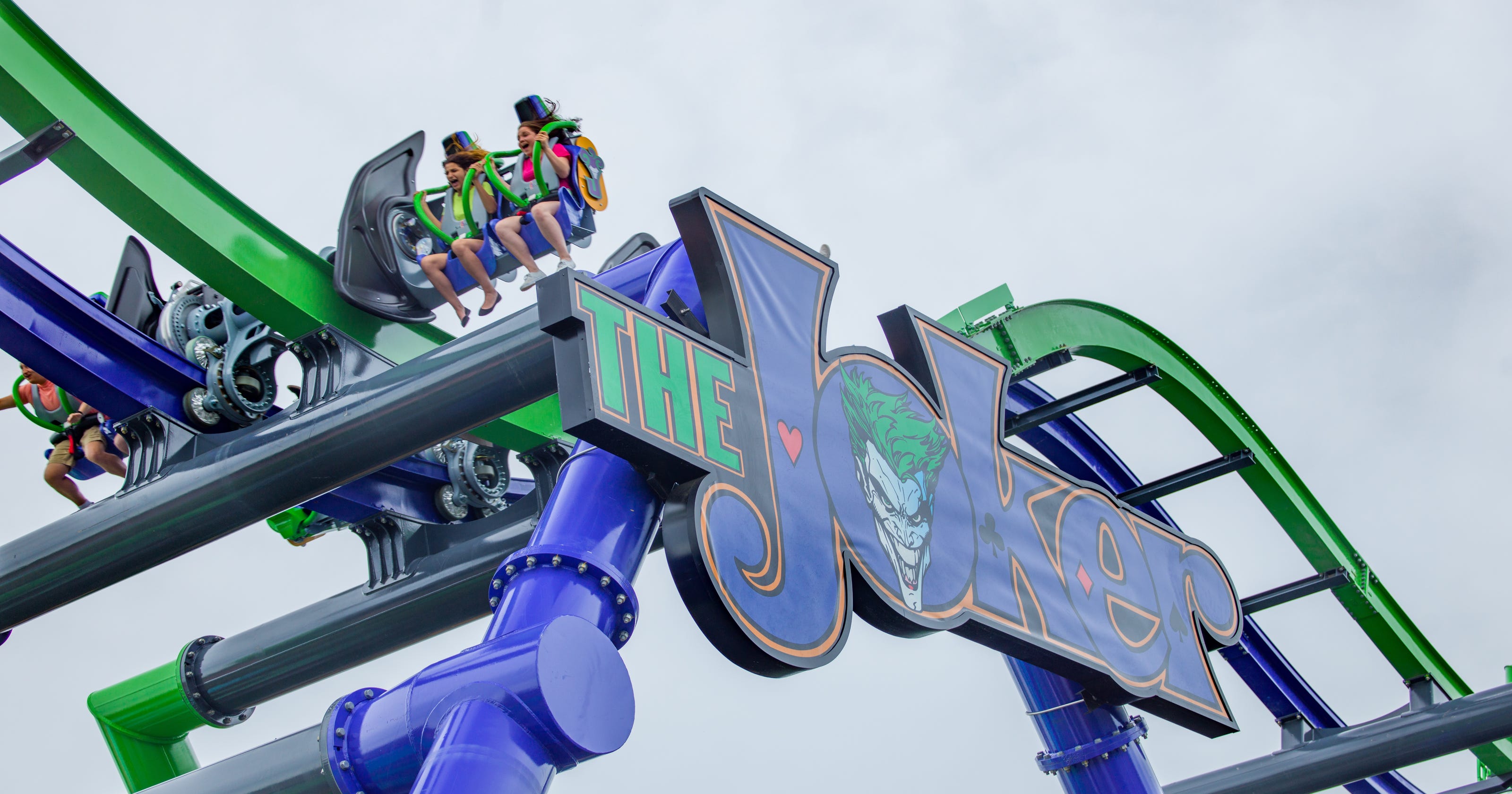 The Joker Coaster At Six Flags New England