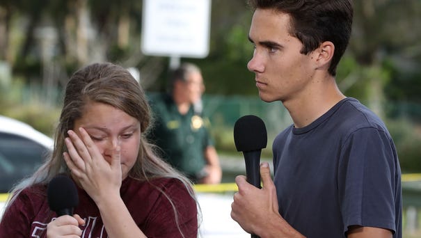 Students Kelsey Friend and David Hogg recount...