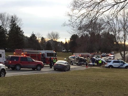 Two injured in Hamburg Township crash