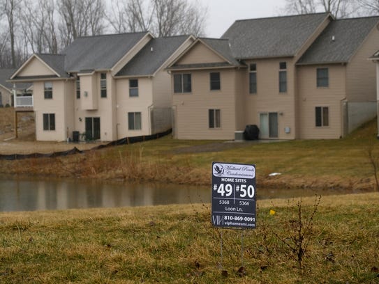 Mallard Ponds Condominiums subdivision in Burton is seen on Tuesday, April 3, 2018.