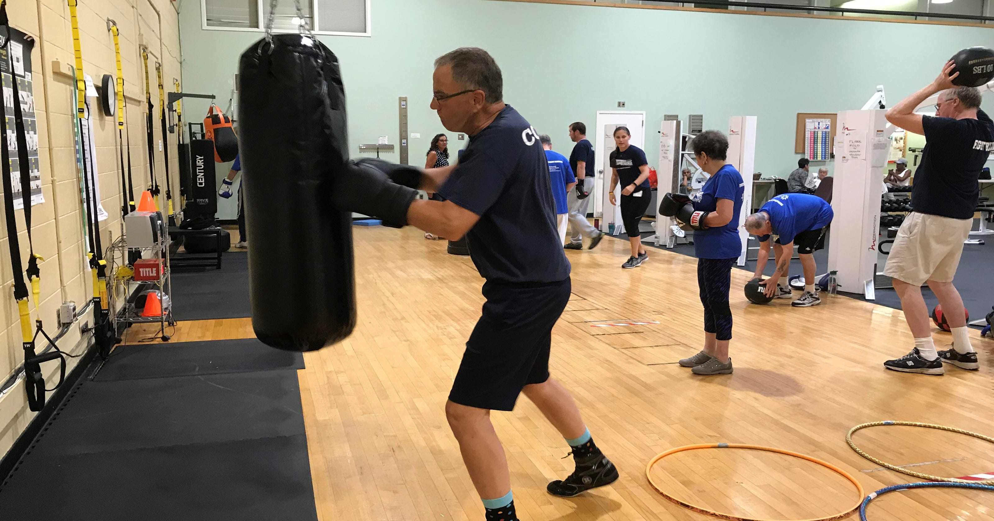 Rock Steady Boxing takes a punch at Parkinson #39 s disease during classes
