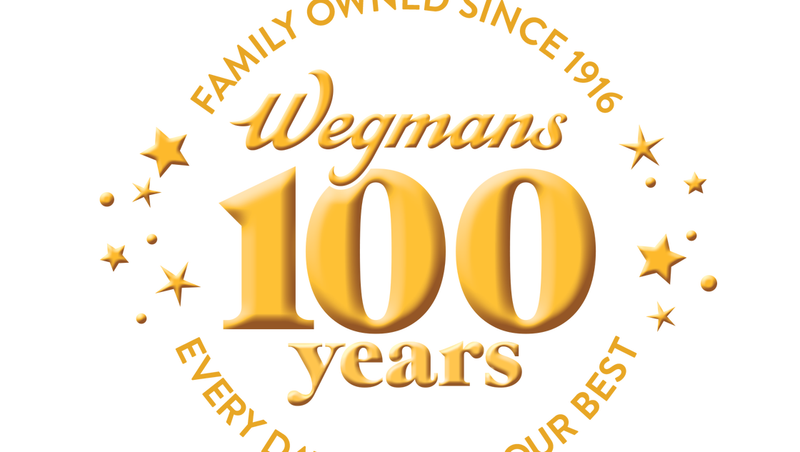 money t print card Wegmans anniversary logo unveils 100th