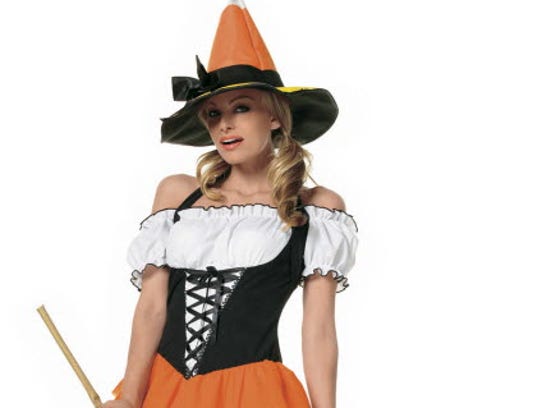An adult witch costume. Not so scary.