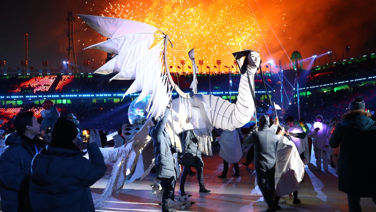 Stunning images from the Winter Olympics closing ceremony