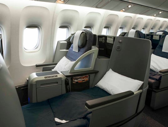 U.S. airlines try lie-flat seats on cross-country routes