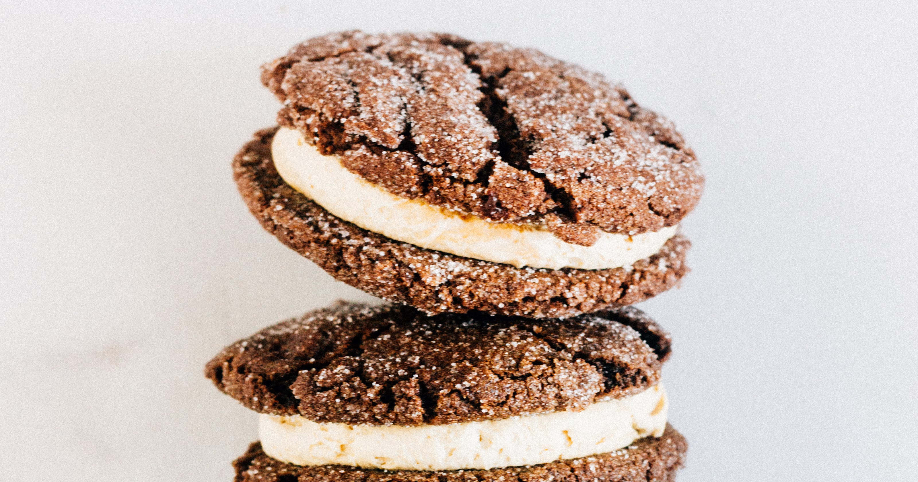 Chocolate Sugar Cookie Sandwiches with Coffee Buttercream