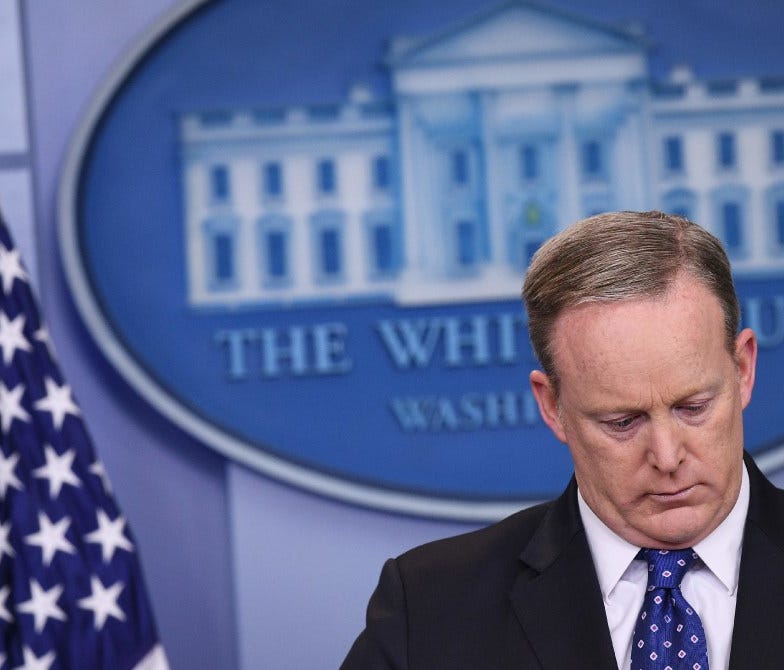 Sean Spicer resigns as White House spokesman July 21, 2017.