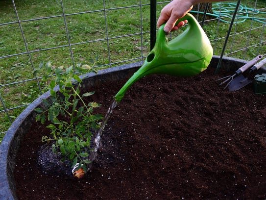 Old water tanks get new life as raised-bed gardens