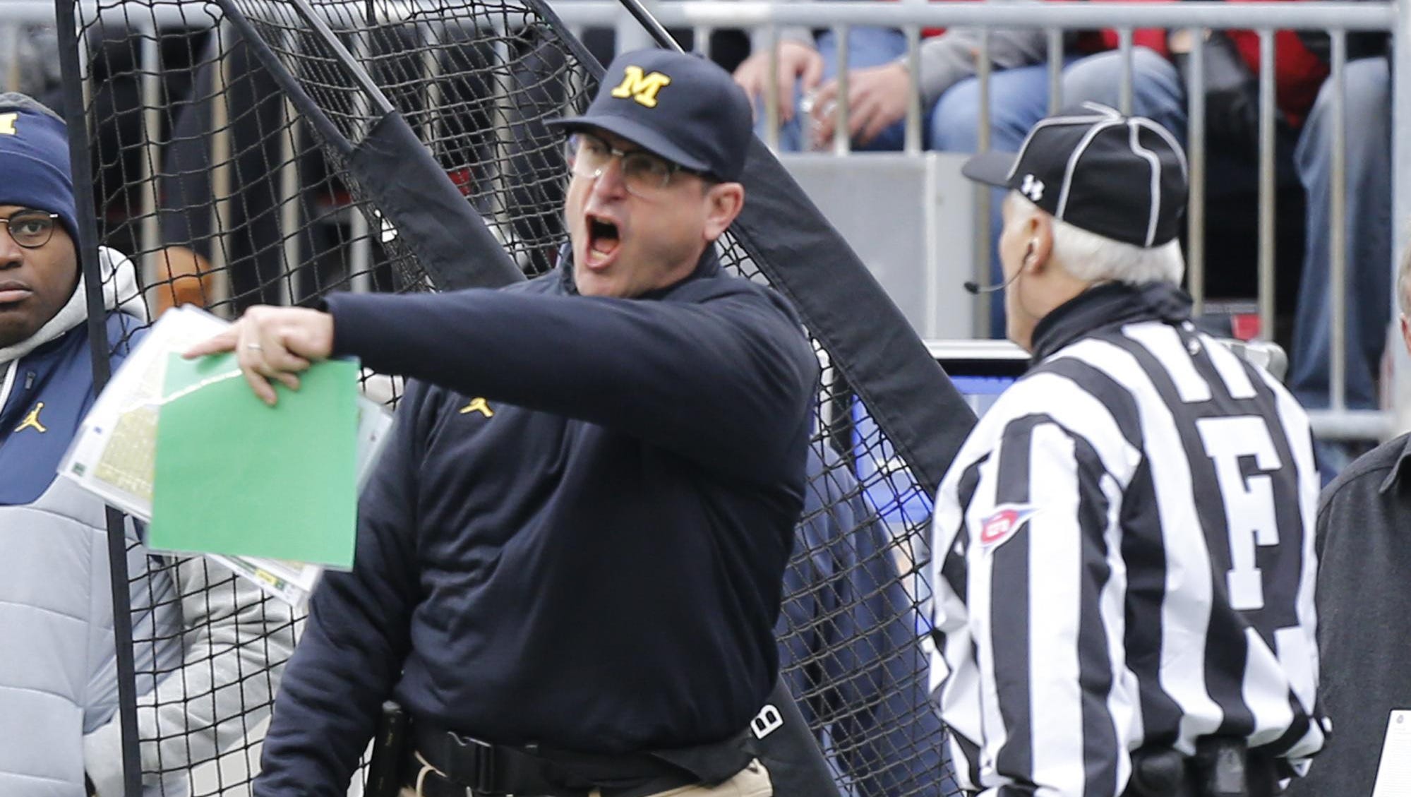 Big Ten Reprimands Harbaugh, Fines Michigan $10,000 For Ref Comments