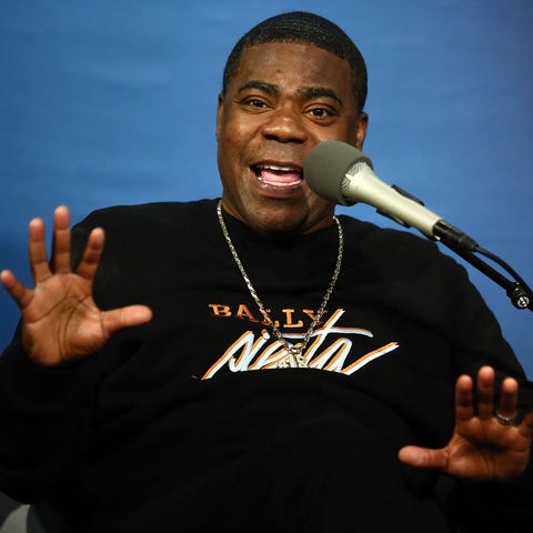 Actor and comedian Tracy Morgan speaks with...