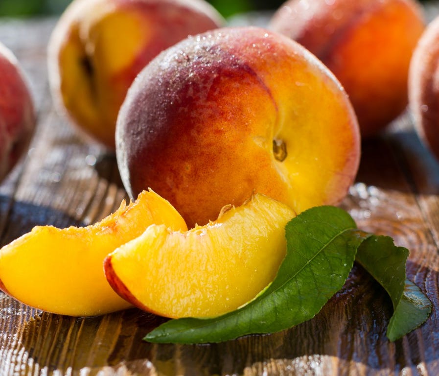 14. Peach. Researchers think that peaches came from China originally, where there is evidence they were cultivated as far back as 8,000 years ago. Europeans frequently misidentified the origins of new foods, however, and for whatever reasons became c