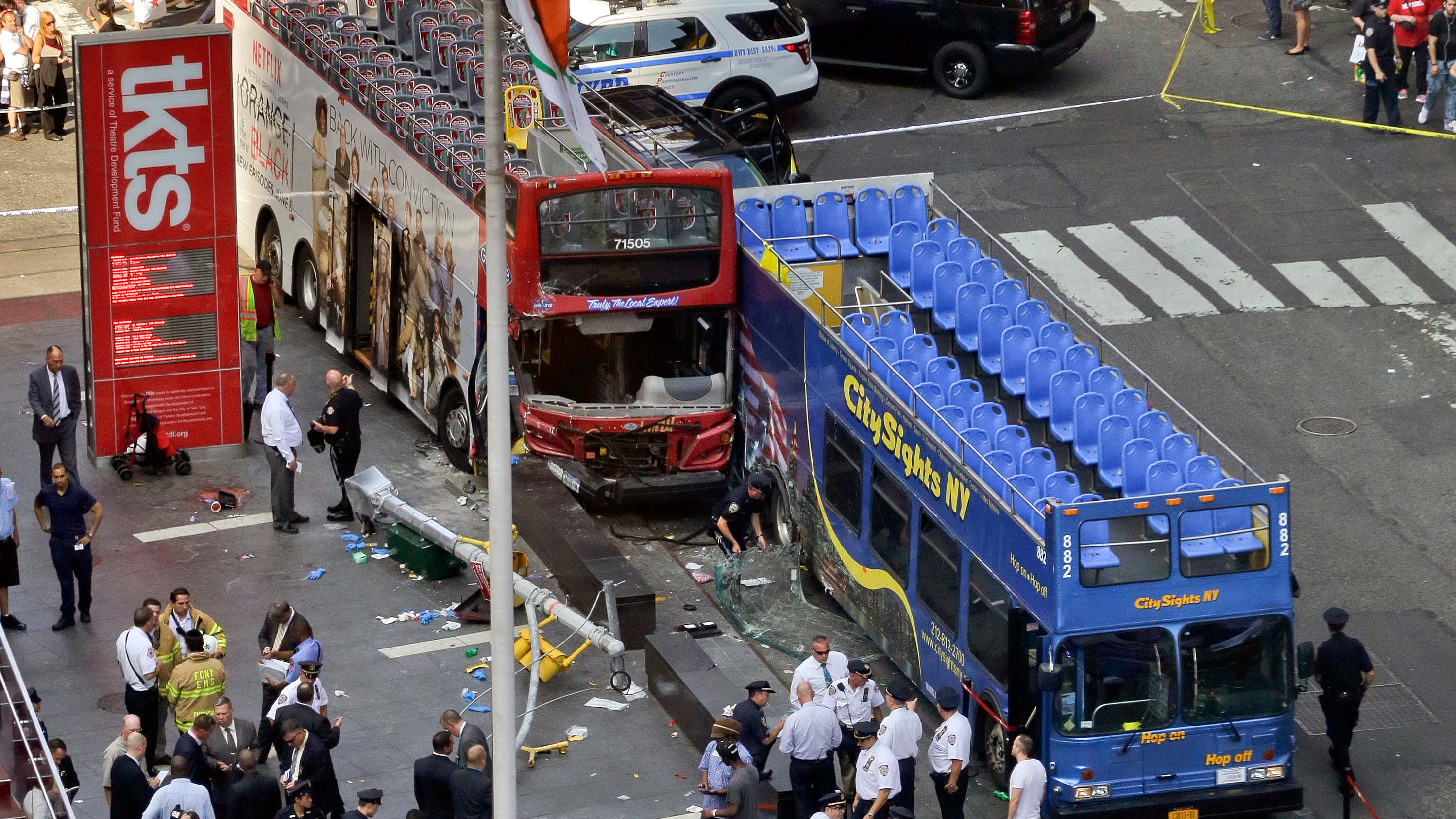 NYPD: Bus Driver Arrested In Times Square Crash