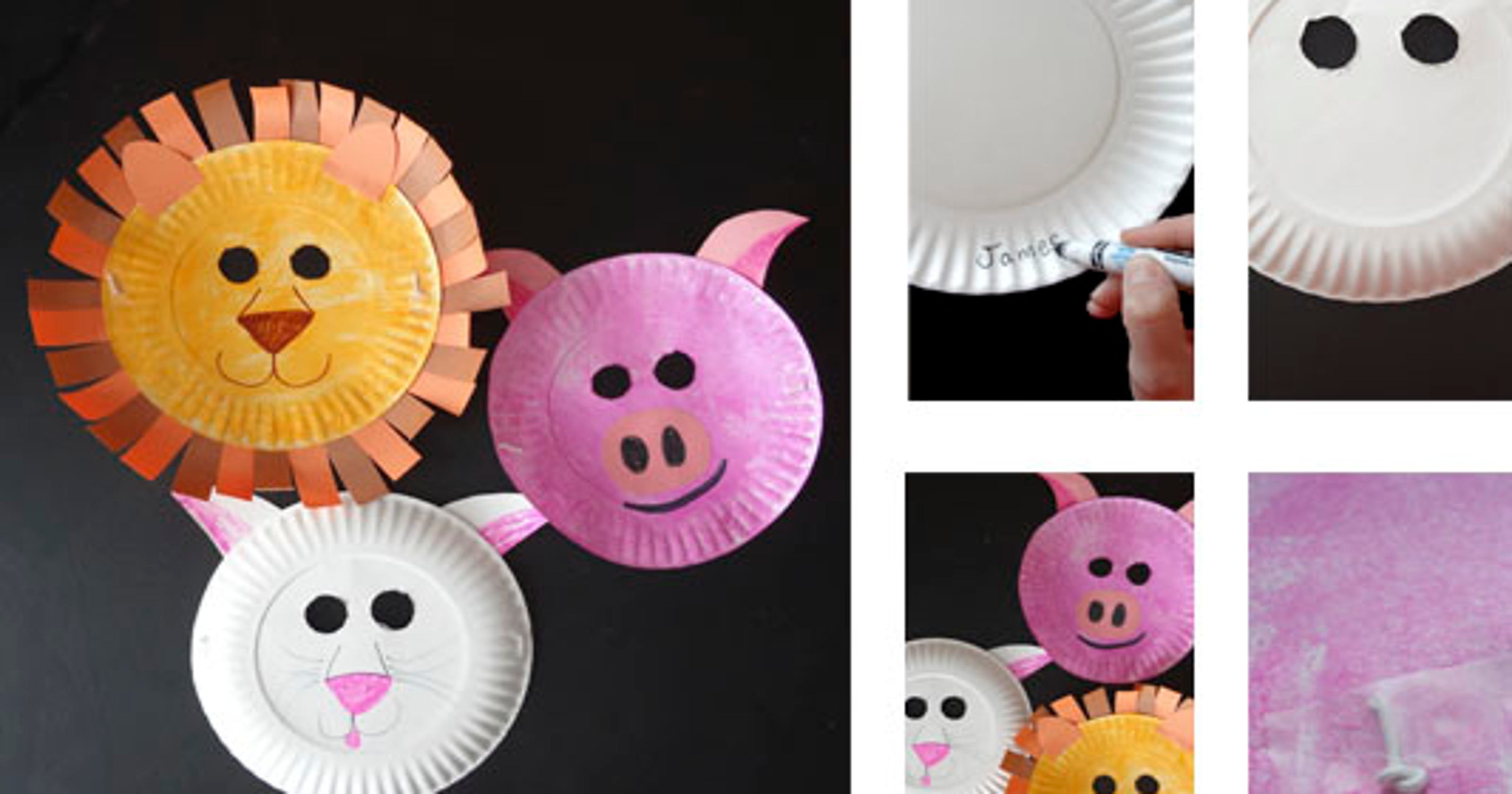Kid’s craft: Paper Plate Animal Masks