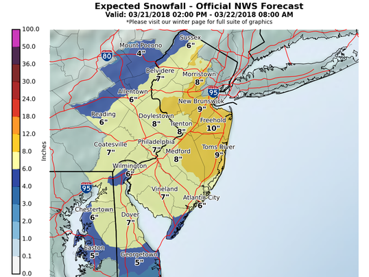 South Jersey weather: Snow to end by 2 a.m