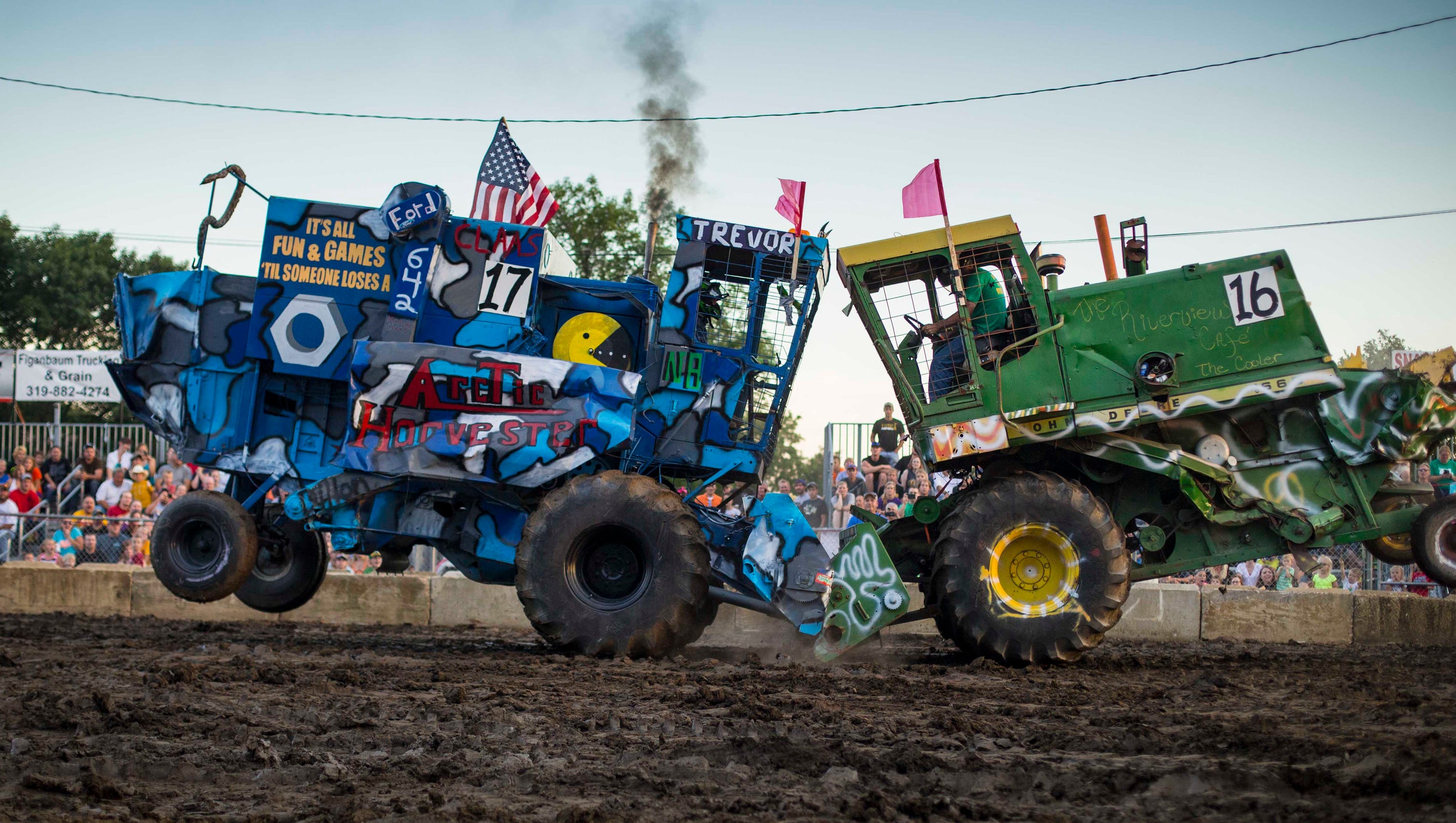 Combines crash -- on purpose! See it here!