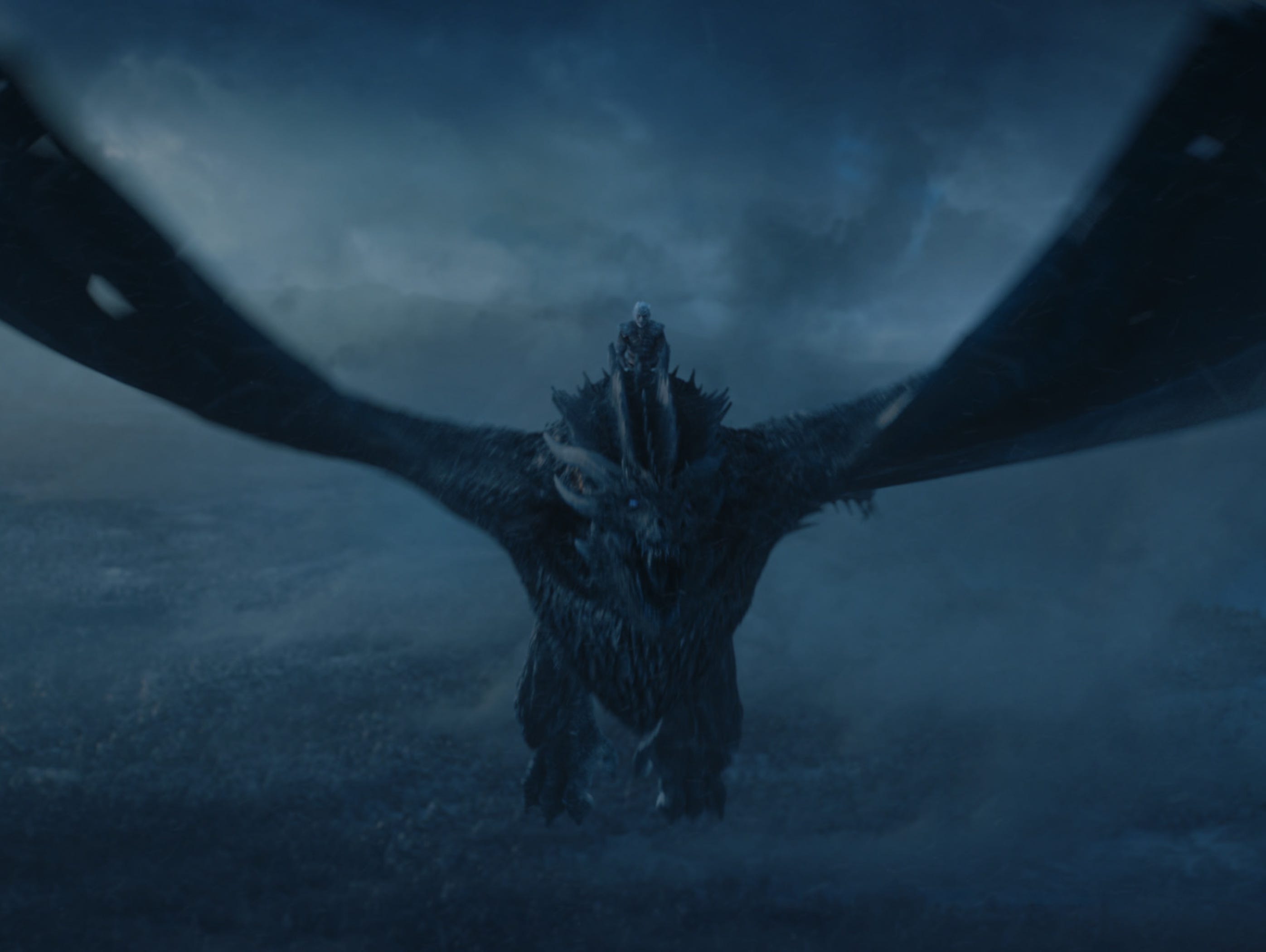 Viserion the wight dragon on 'Game of Thrones.'