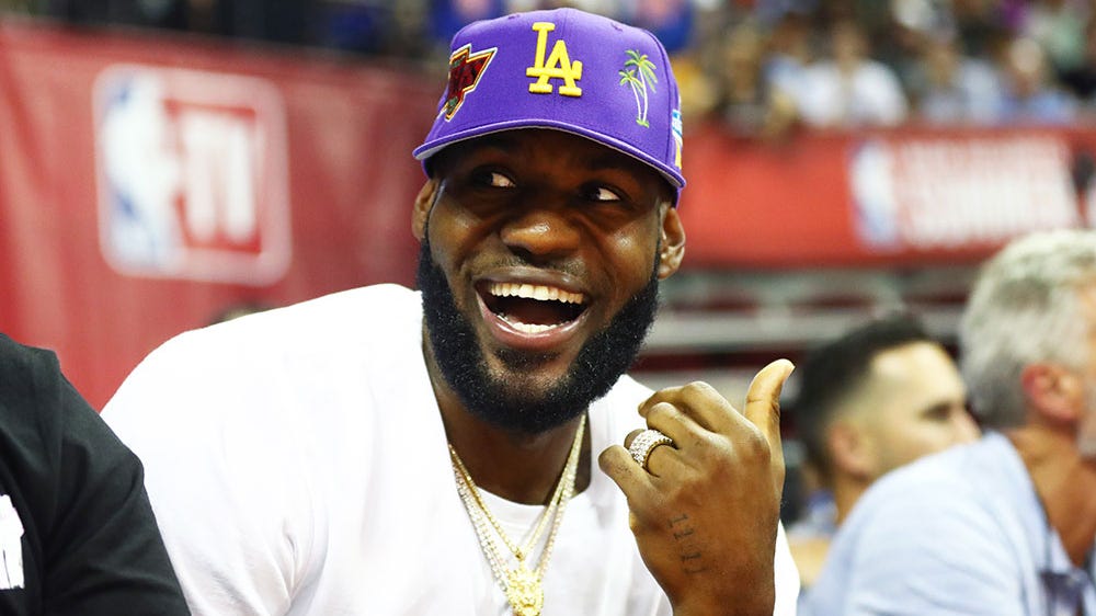 LeBron James Jumps Into Son Bronny's Layup Line For Dunk At AAU Game