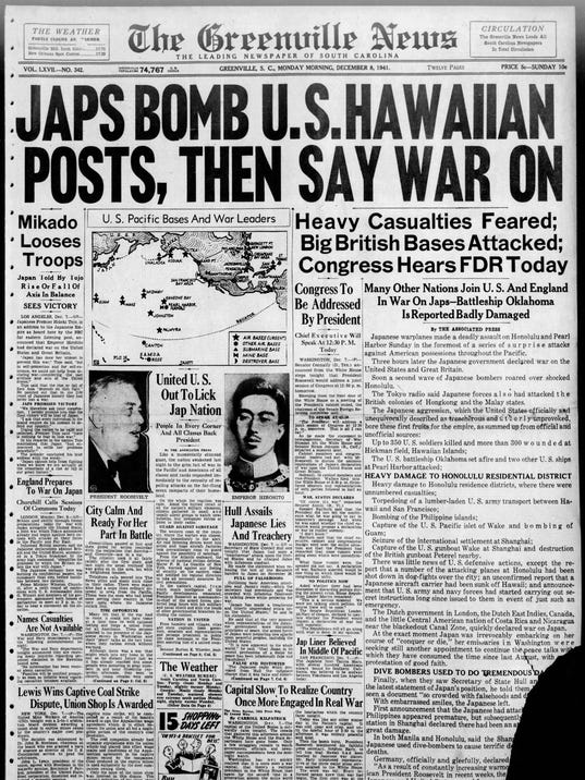 Pearl Harbor: 'Day that will live in infamy'