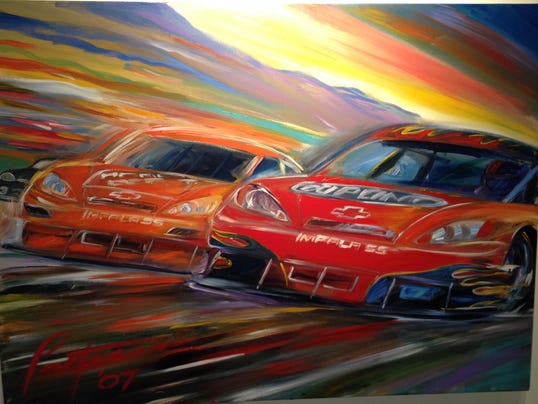 Bill Patterson NASCAR paintings on display in Surprise