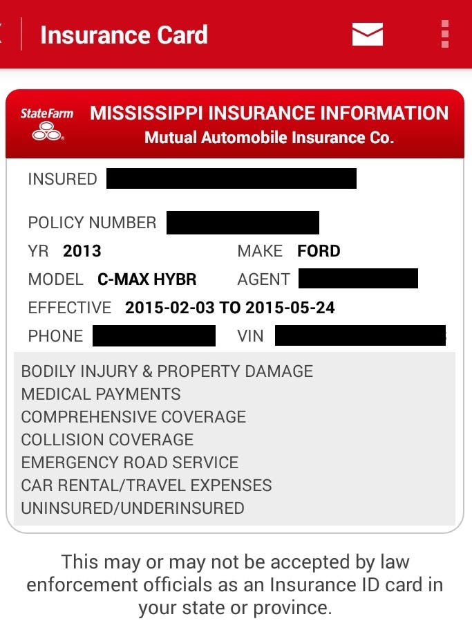 state farm car insurance card template explain