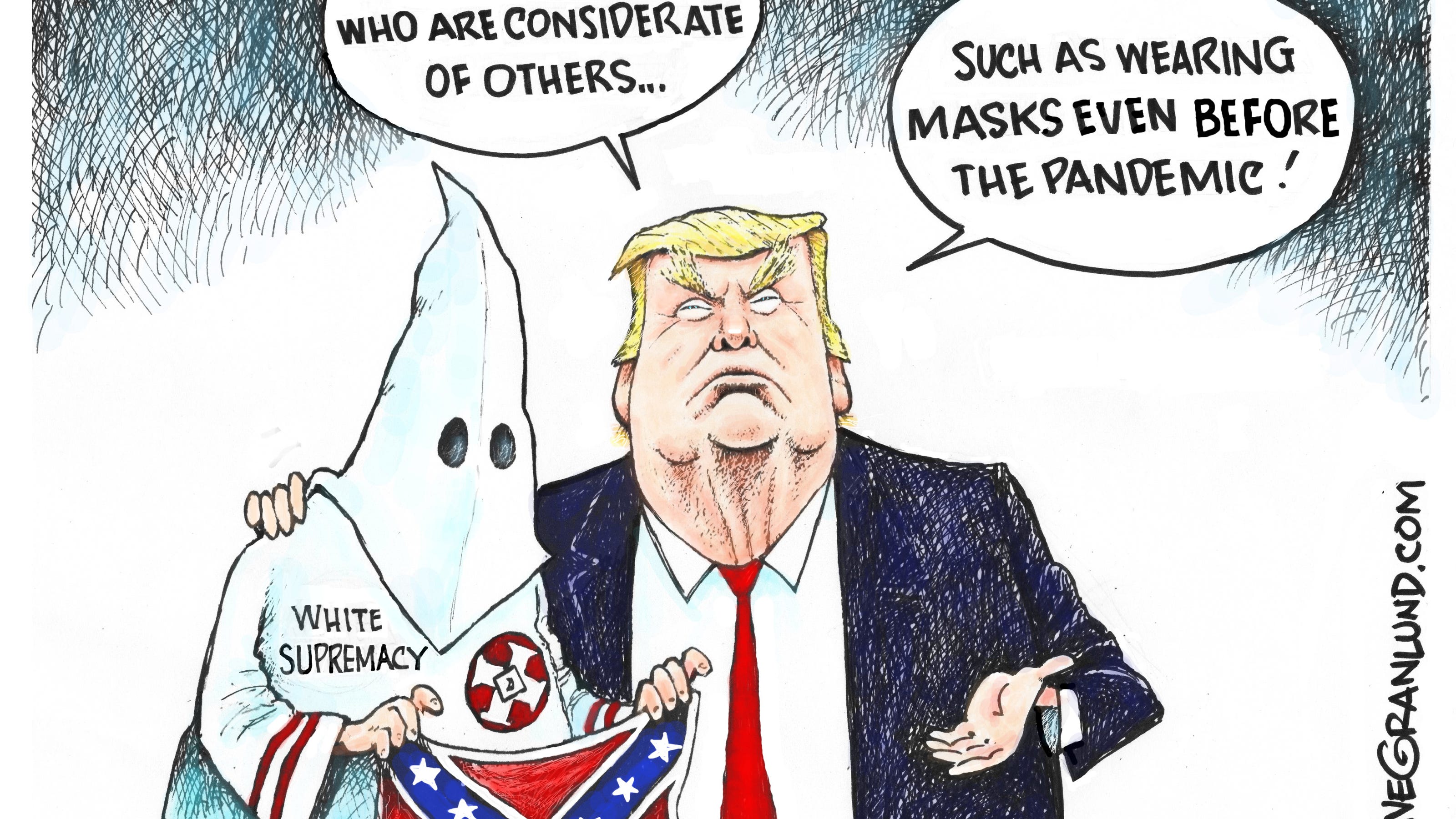 Granlund Cartoon Trump And White Supremacists 