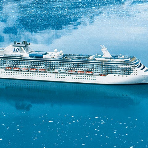 An aerial view of Princess Cruises' Coral Princess