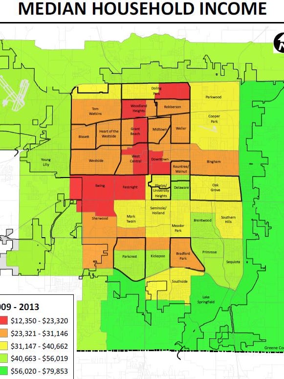 Map To Springfield Missouri 16 Maps That Show The Crime, Poverty And Health Situation In Springfield