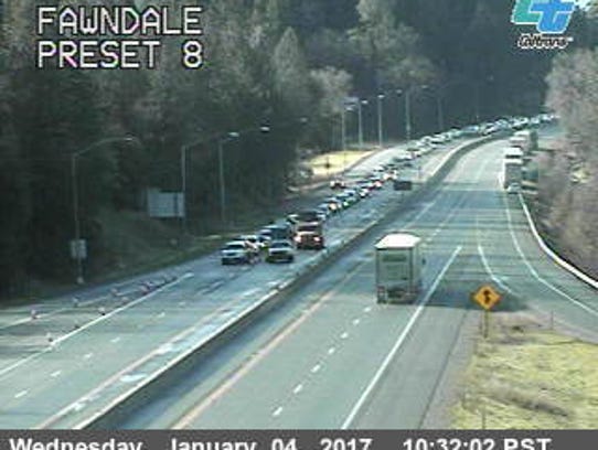 UPDATE: NB I-5 traffic backs up after freeway opens