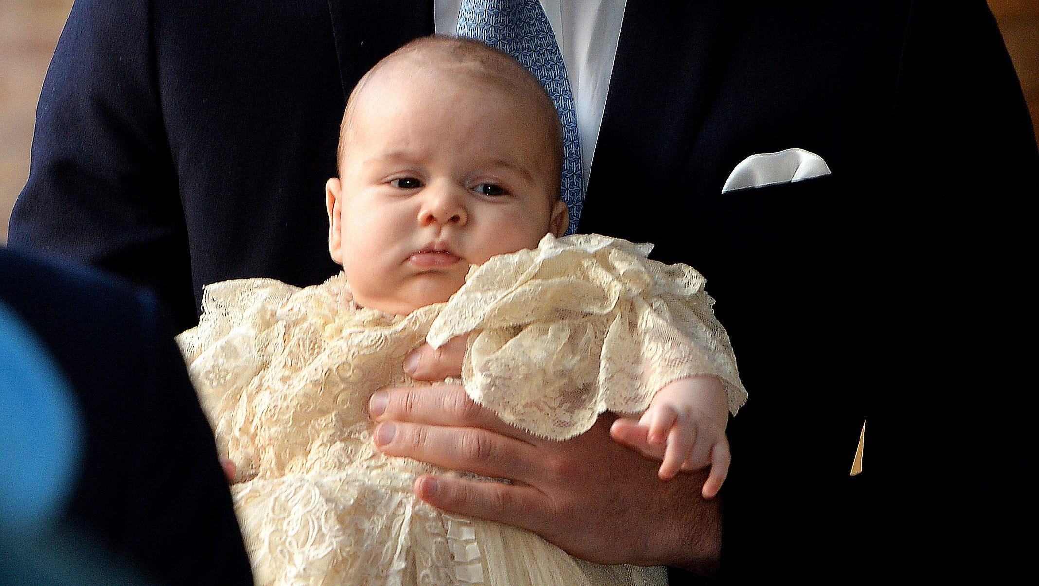 Best reader captions on Prince George christening photo