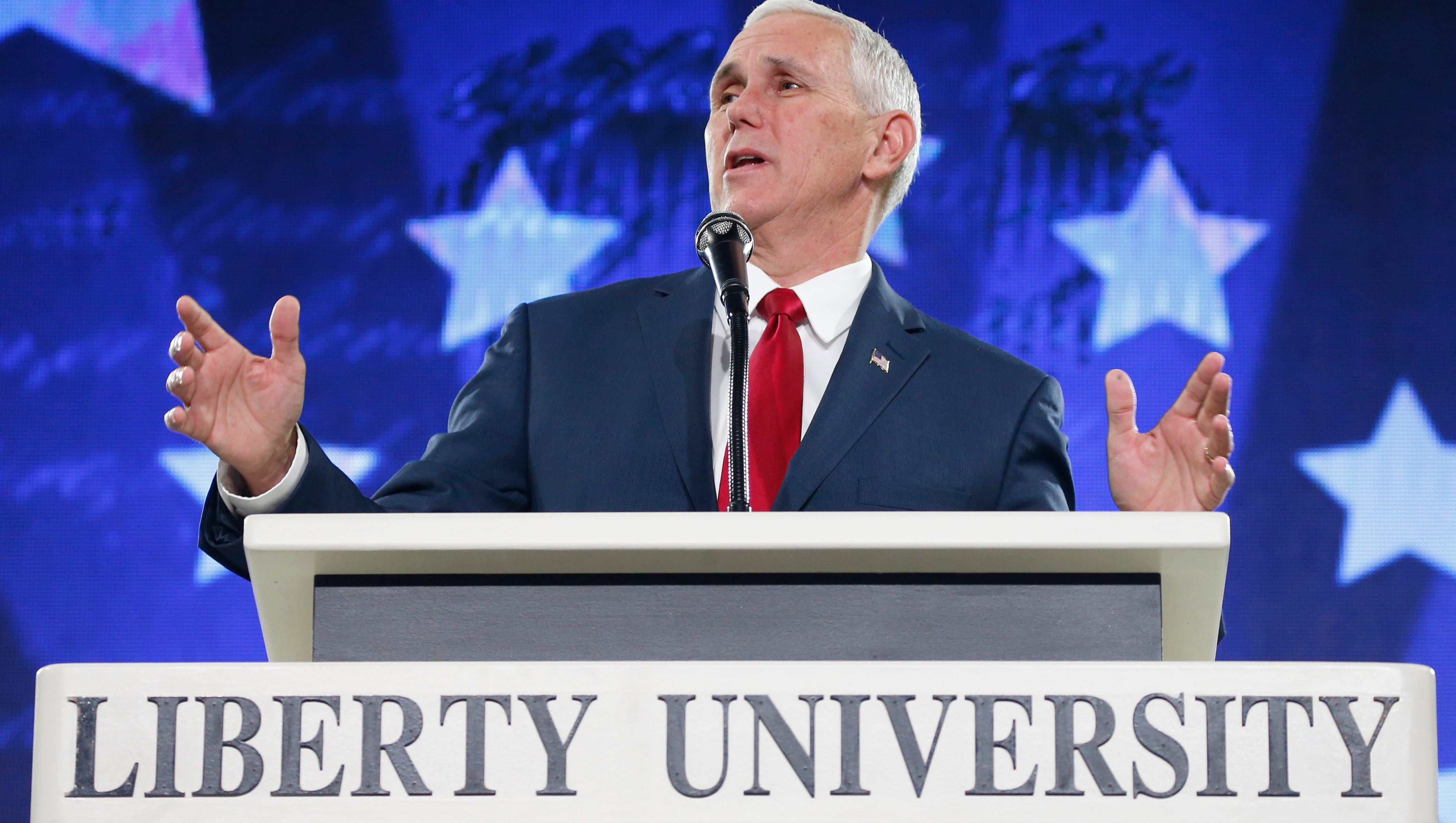 Liberty University Porn - Mike Pence facing new criticisms as Trump's top faith defender