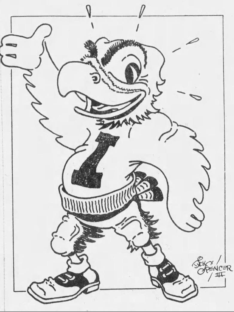 Iowa Football First Mascot Burch The Bear